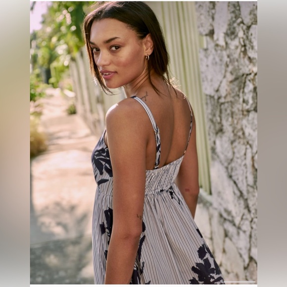 Abercrombie & Fitch Poplin Babydoll Maxi Dress - Picture 6 of 7